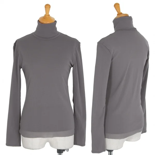 ヴィヴィアンタムVIVIENNETAM パワーネットレイヤードタートルネックカットソー グレー0 K-86460_001
