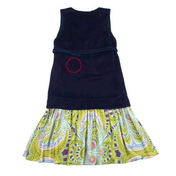 LIMI feu Kaleidoscope Print Switching Velour Dress K-86467_014