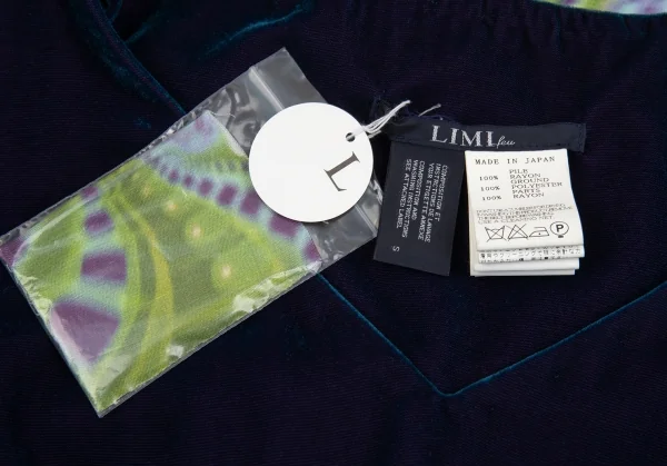 LIMI feu Kaleidoscope Print Switching Velour Dress K-86467_019