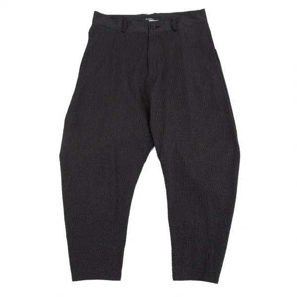 リミフゥLIMI feu リップルストライプストレッチサルエルパンツ チャコールS K-86468_001