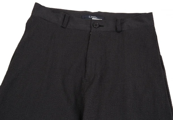 リミフゥLIMI feu リップルストライプストレッチサルエルパンツ チャコールS K-86468_002