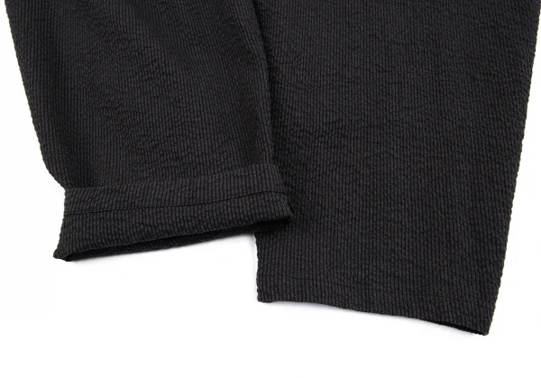 リミフゥLIMI feu リップルストライプストレッチサルエルパンツ チャコールS K-86468_007