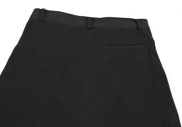 リミフゥLIMI feu リップルストライプストレッチサルエルパンツ チャコールS K-86468_009