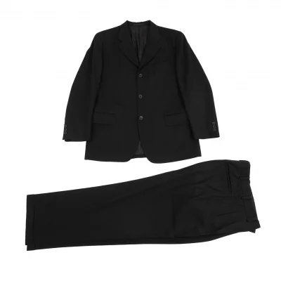 イッセイミヤケISSEY MIYAKEアイムプロダクト im product MEN ウールギャバセットアップスーツ 黒