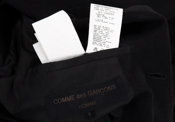 コムデギャルソン オムCOMME des GARCONS HOMME ウールリネンテーラードジャケット 黒S K-86485_013