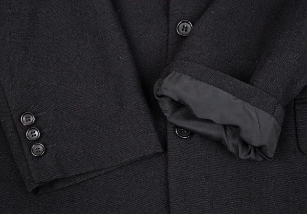 コムデギャルソン オムCOMME des GARCONS HOMME ウールリネンテーラードジャケット 黒S K-86485_005