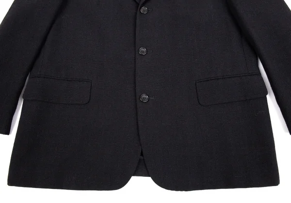コムデギャルソン オムCOMME des GARCONS HOMME ウールリネンテーラードジャケット 黒S K-86485_006