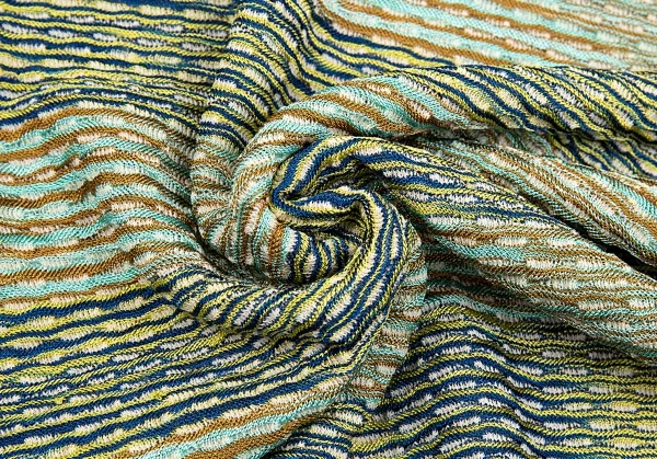 ミッソーニMISSONI デザイン編みニットTシャツ マルチ42 K-86495_010