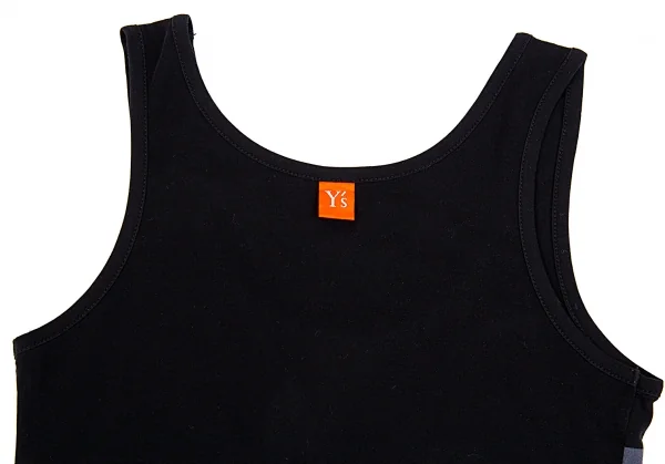 ワイズY's REDプリントタンクトップ 黒2 K-86500_011