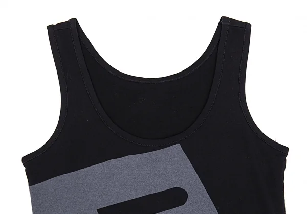ワイズY's REDプリントタンクトップ 黒2 K-86500_003