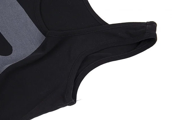 ワイズY's REDプリントタンクトップ 黒2 K-86500_004