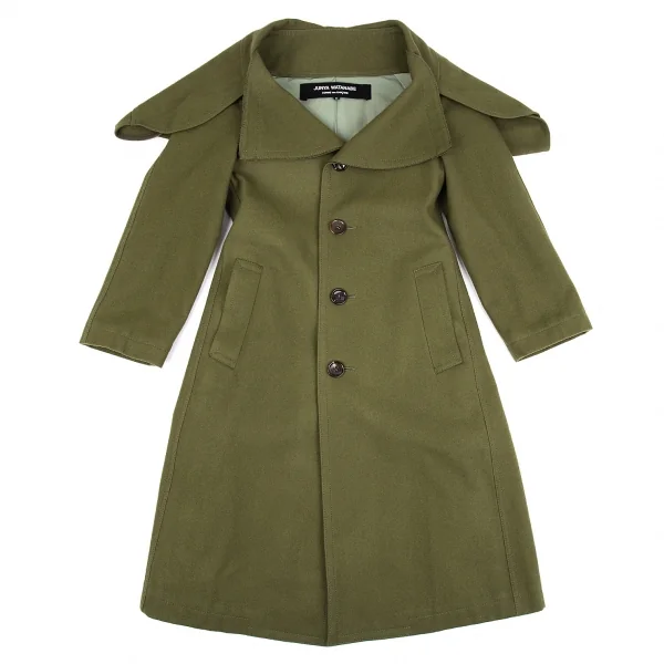 ジュンヤワタナベ コムデギャルソンJUNYA WATANABE COMME des GARCONS ウールフェルトビッグカラーコート カーキSS K-86503_002