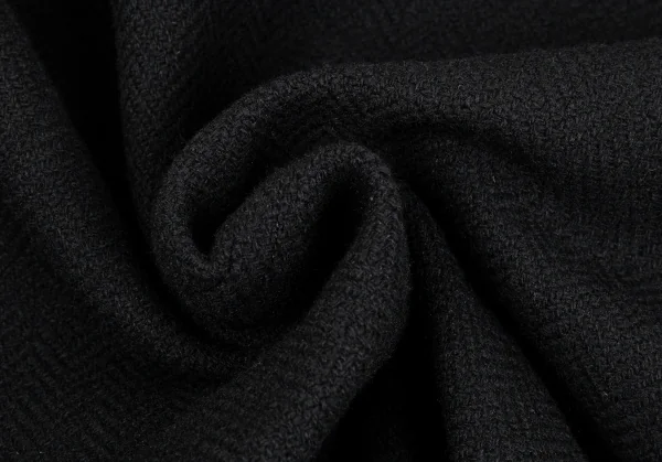 トリココムデギャルソンtricot COMME des GARCONS ウールナイロンヘリンボーンバルーンスリーブワイドジャケット 黒S K-86508_013