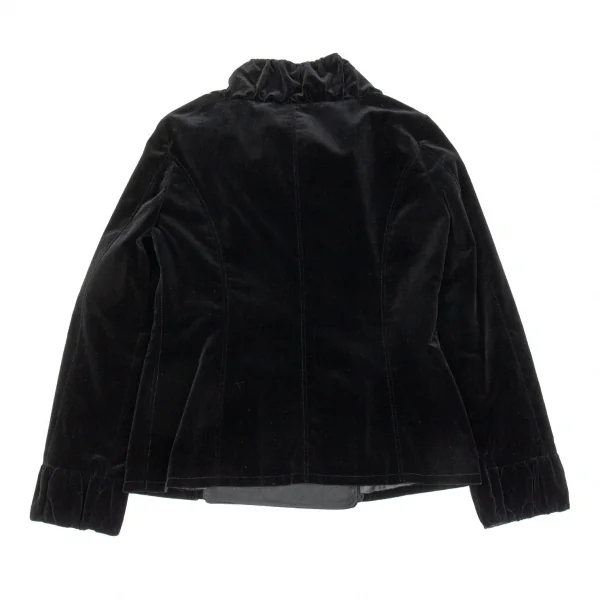 アルマーニコレツィオーニARMANI COLLEZIONI ベロアダーツデザインジャケット 黒40 K-86521_011