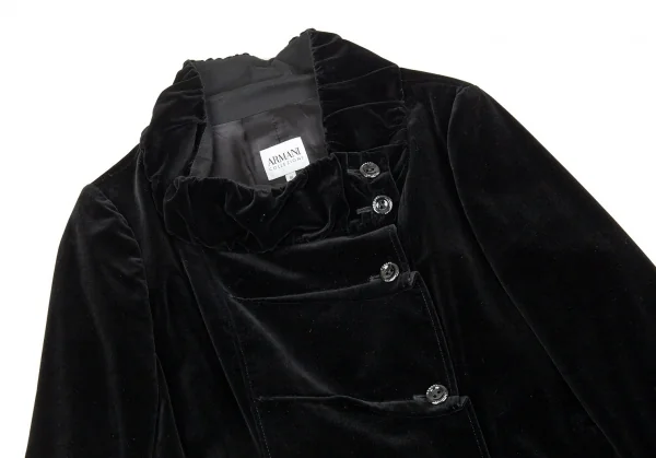 アルマーニコレツィオーニARMANI COLLEZIONI ベロアダーツデザインジャケット 黒40 K-86521_003