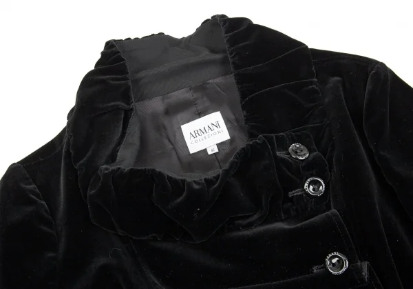 アルマーニコレツィオーニARMANI COLLEZIONI ベロアダーツデザインジャケット 黒40 K-86521_004