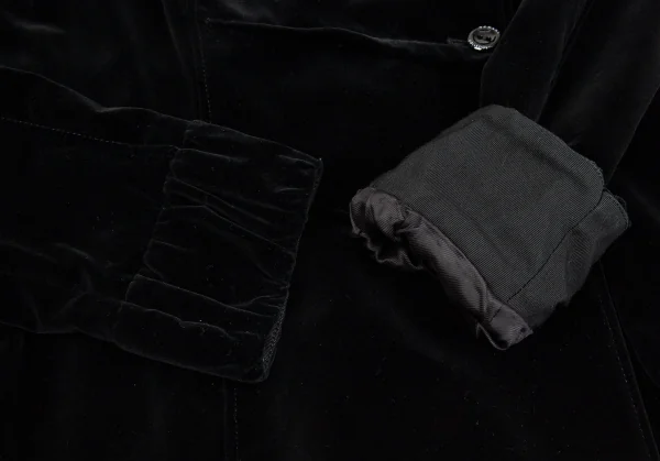 アルマーニコレツィオーニARMANI COLLEZIONI ベロアダーツデザインジャケット 黒40 K-86521_007