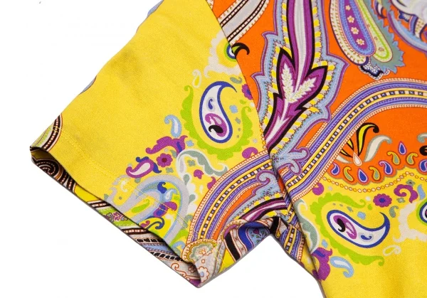 エトロETRO カラフルペイズリーVネックTシャツ マルチ38 K-86565_004