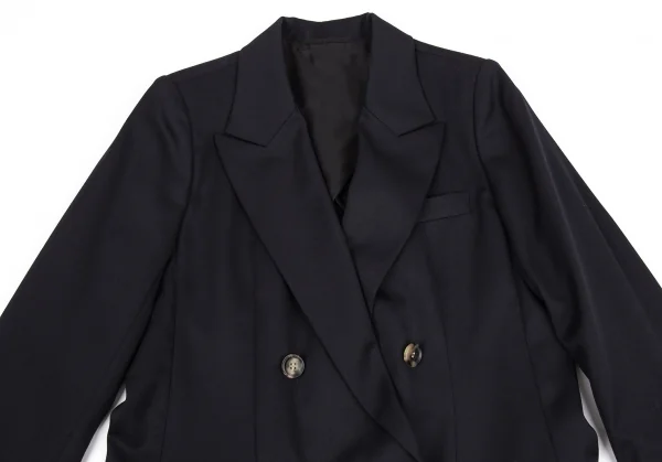 エーピーストゥディオAP STUDIO ピークドラペルダブルウールジャケット 紺38 K-86586_003