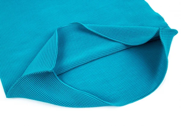 イッセイミヤケISSEY MIYAKE フリル装飾ボックスプリーツカットソー ターコイズ2 K-86608_009