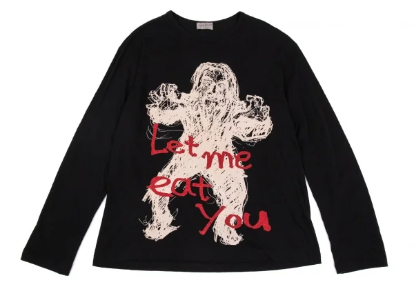 Yohji Yamamoto POUR HOMME Bleach print T Shirt Black 3 K-86648_001