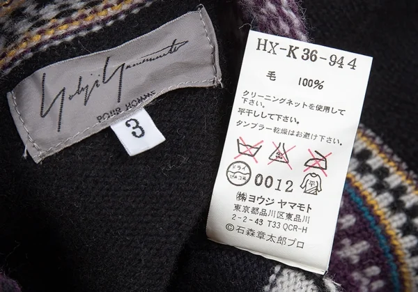Yohji Yamamoto POUR HOMME Kamen Rider Knit Sweater K-86654_016