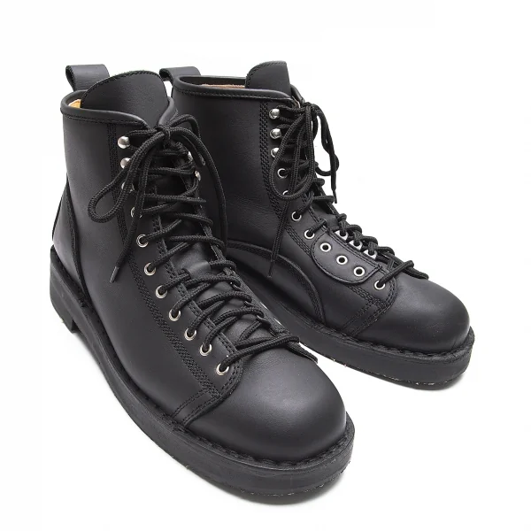 Yohji Yamamoto POUR HOMME Leather Monkey Boots Black 6 K-86681_001