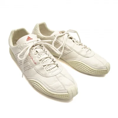 ヨウジヤマモト プールオム×アディダスYohji Yamamoto POUR HOMME×adidas パンチングレザースニーカー 白