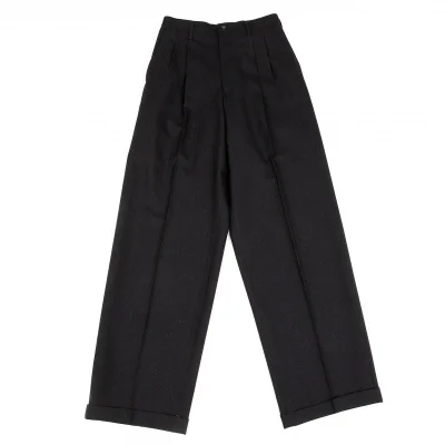ワイズフォーメンY's for men ウールコットンストライプ織りツータックパンツ