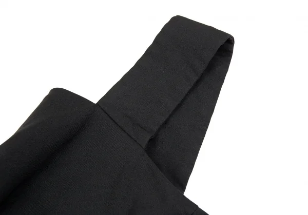 コムデギャルソンCOMME des GARCONS 製品染めエステルフロントフリル変形エプロンワンピース 黒XS K-86707_004