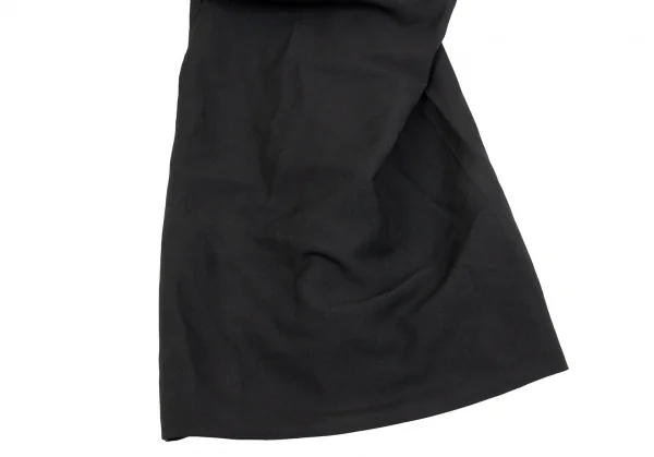 コムデギャルソンCOMME des GARCONS 製品染めエステルフロントフリル変形エプロンワンピース 黒XS K-86707_006