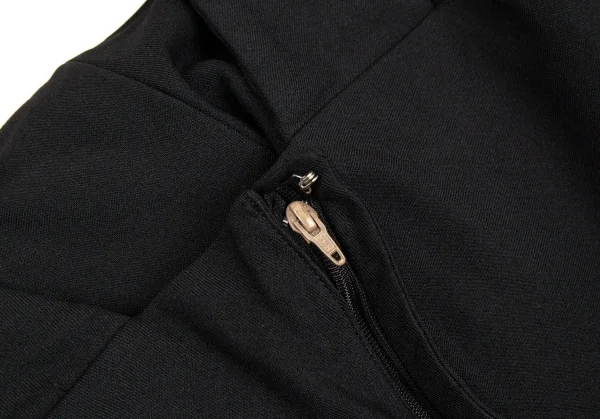 コムデギャルソンCOMME des GARCONS 製品染めエステルフロントフリル変形エプロンワンピース 黒XS K-86707_009