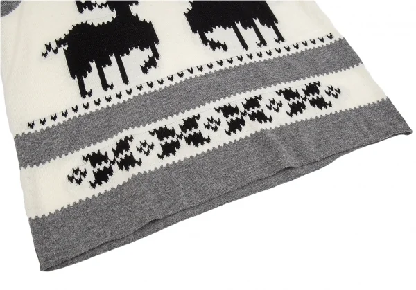 GANRYU Reindeer Pattern Woven Knit Vest K-86709_006