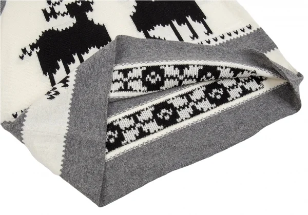 GANRYU Reindeer Pattern Woven Knit Vest K-86709_007