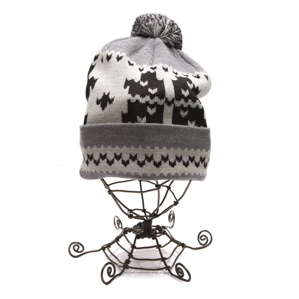 ガンリュウGANRYU ノルディック柄ニットキャップ グレーオフ K-86711_002