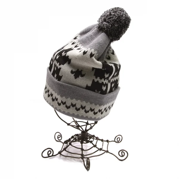 ガンリュウGANRYU ノルディック柄ニットキャップ グレーオフ K-86711_003