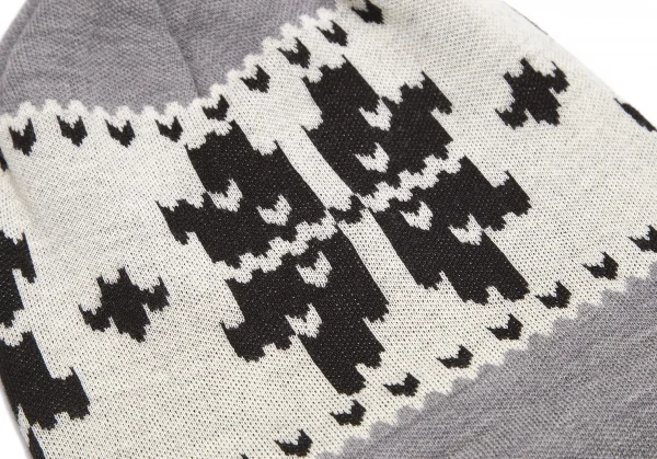 ガンリュウGANRYU ノルディック柄ニットキャップ グレーオフ K-86711_007