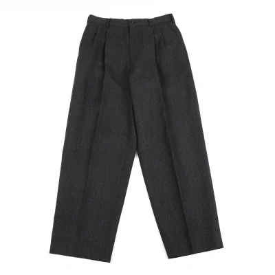 コムデギャルソン オムCOMME des GARCONS HOMME ウールツータックパンツ グレー