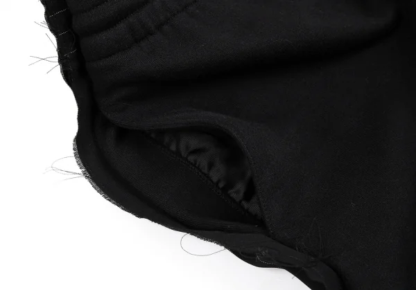 エムエム 6 メゾン マルジェラMM6 MAISON MARGIELA バックピンストライプ切替スウェットハーフパンツ 黒38 K-86734_007