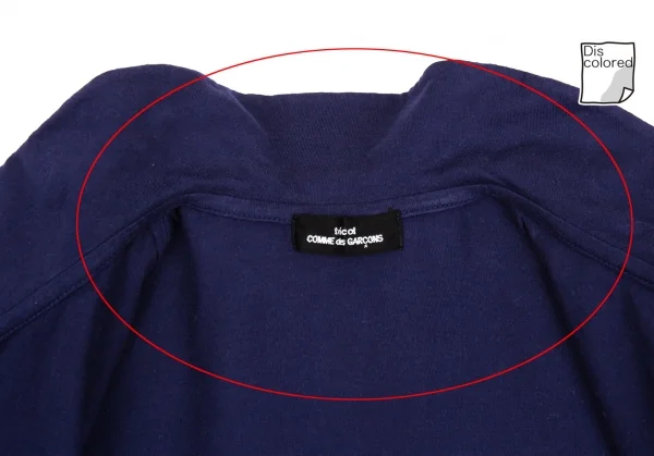 トリココムデギャルソンtricot COMME des GARCONS 製品染めフロントレイヤード天竺半袖シャツ 紺M位 K-86745_011