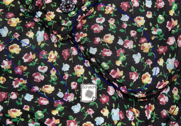 トリココムデギャルソンtricot COMME des GARCONS小花プリントシフォン中綿ジャケット 黒マルチM K-86766_010