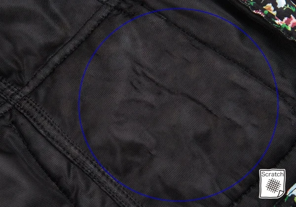 トリココムデギャルソンtricot COMME des GARCONS小花プリントシフォン中綿ジャケット 黒マルチM K-86766_015