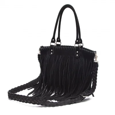 ジュンヤワタナベ コムデギャルソンJUNYA WATANABE COMME des GARCONS フリンジデザインスウェードトートバッグ