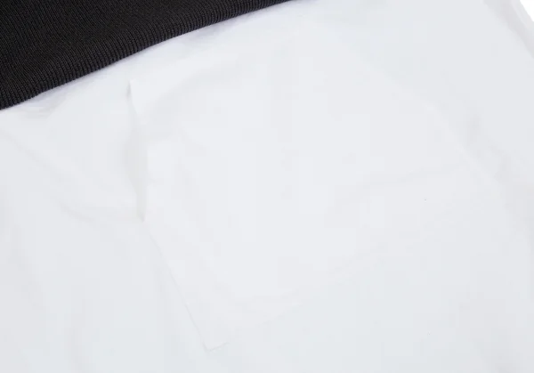 リスマット バイ ワイズRISMAT by Y's フロントニットレイヤードデザインビッグシルエットTシャツ 白黒2 K-86844_009