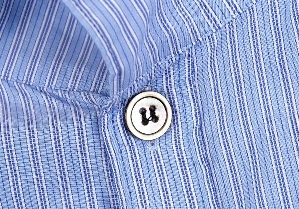 ヨウジヤマモト プールオムYohji Yamamoto POUR HOMME ストライプロング丈シャツ 水色3 K-86847_004