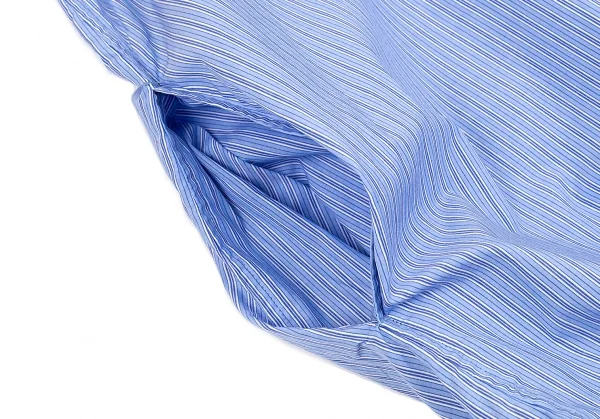 ヨウジヤマモト プールオムYohji Yamamoto POUR HOMME ストライプロング丈シャツ 水色3 K-86847_009