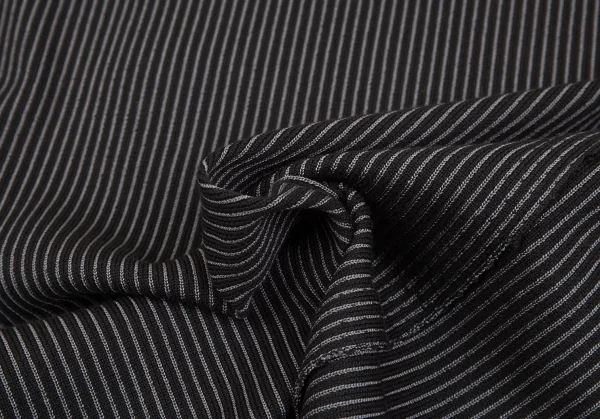 イッセイミヤケ エーポックISSEY MIYAKE A-POC ストライプフリンジカットデザインジャケット 黒2 K-86901_017