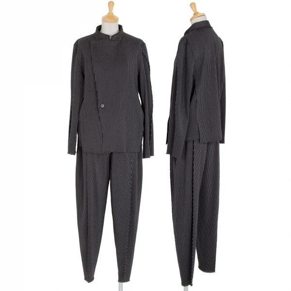 イッセイミヤケ エーポックISSEY MIYAKE A-POC ストライプフリンジカットデザインジャケット 黒2 K-86901_018