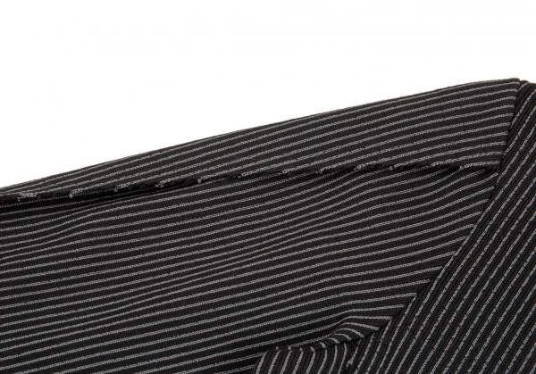 イッセイミヤケ エーポックISSEY MIYAKE A-POC ストライプフリンジカットデザインジャケット 黒2 K-86901_008