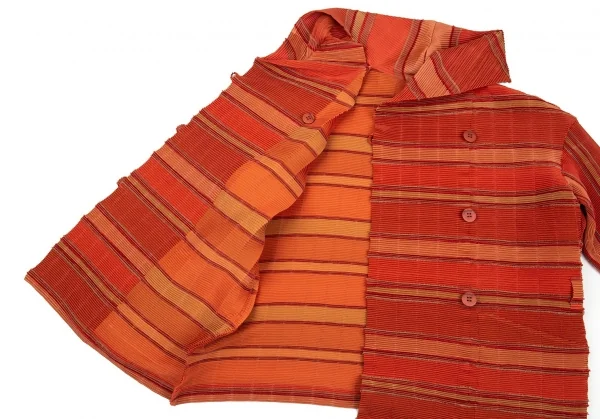 ISSEY MIYAKE Striped Pleats Jacket K-86906_010